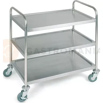 Servírovací stolek Vozík servírovací 3x police z nerezové oceli 910x590x930 mm | APS, 11979