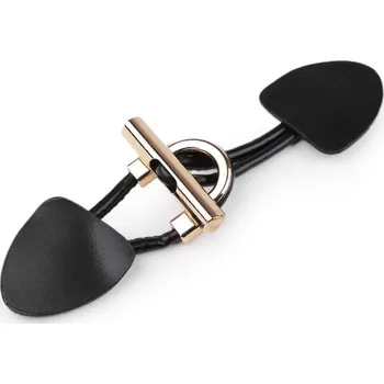 Knoflík Designové zapínání 2 černá zlatá