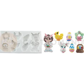 Kuchyňská sůl Forma na cukrovou hmotu SLK 1015 - Velikonoce, 170x90x15 mm | SILIKOMART, SLK1000 Easter Party