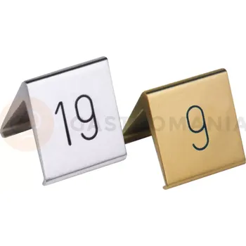 Informační tabulka Informační štítek s číslem, hliník, zlatá barva 50x50 mm | CONTACTO, 1067/520