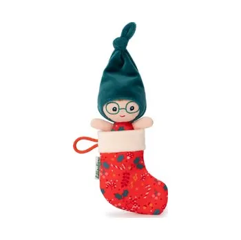 Vánoční dekorace Lilliputiens - vánoční skřítek s červenou punčochou