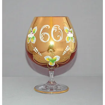 Sklenice Výroční sklenice Natálie na koňak 60 let Rubín