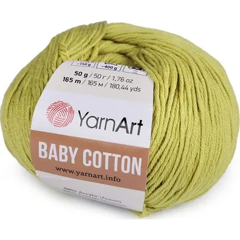Příze Baby Cotton 50 g Pletací příze - 9 (436) zelená travní sv.
