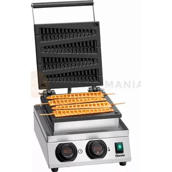 Elektrický vaflovač, hliník, vafle lolly 52x20x220 mm, 300x440x250 mm | BARTSCHER, MDI Lolly 400