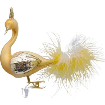Vánoční ozdoba Vánoční ozdoba Labuť -1610, ve zlatém dekoru