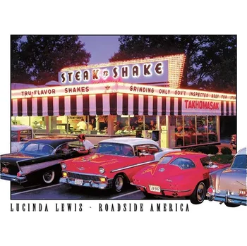 Plechová cedule Plechová cedule Lewis Steak and Shake 40 cm x 32 cm