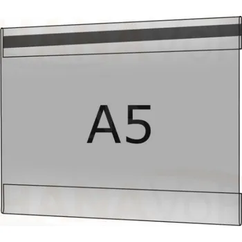 Plastová kapsa antireflexní A5 na šířku typ C 1x magnet PVC-MAT kapsa C A5Š - 1x magnet - 1 ks