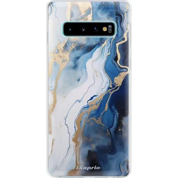 Pouzdro na mobilní telefon Odolné silikonové pouzdro iSaprio - Blue White Marble - Samsung Galaxy S10