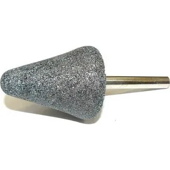 Brusný kotouč Brousící tělísko kuželové zaoblené se stopkou - TYROLIT 436182 /32551 4035.0015/ - T52 - 40x40-6x40 mm R10