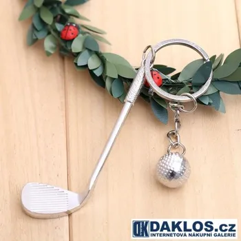 Přívěsek Přívěsek GOLF - hole (železo) a golfový míček Stříbrná