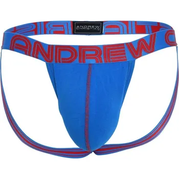 Pánské erotické prádlo Jocksy Andrew Christian 92053 Happy Jock Almost Naked modré S, pánské jockstrapy
