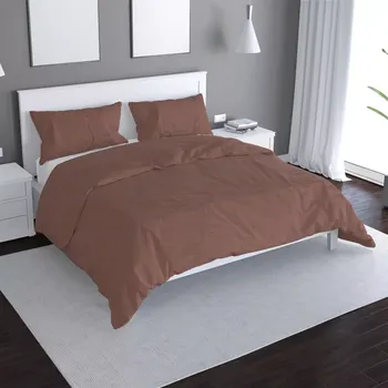 Povlečení Saténové povlečení Kaštanová - Sablio - 140x220 / 90x70