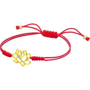 Náramek Náramek s prvky ze žlutého zlata s diamantem - květ lotosu - 0,008 ct - ryzost 585 - 220.327/R