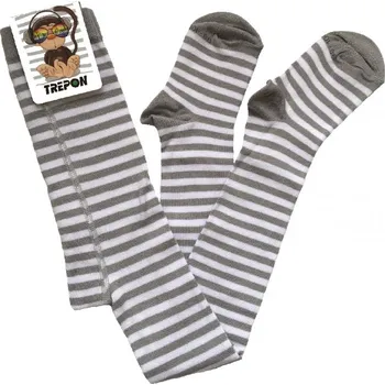 Bambusové punčocháče TREPON BOPIK bílo-šedé 74