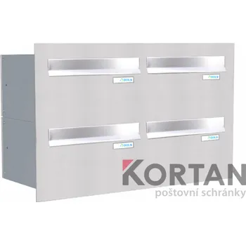 Poštovní schránka Poštovní schránka B-247 - pro zazdění s čelní deskou - NEREZ / šedá