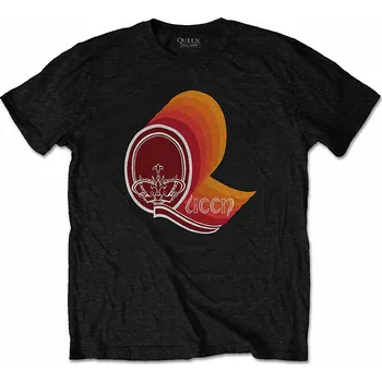 Pánská móda Queen tričko, Retro Logo Black, pánské M