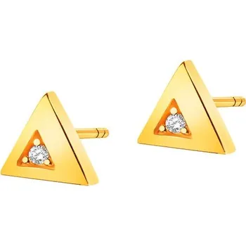Náušnice Zlaté náušnice - trojúhelníky - K-687.01