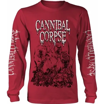 Pánské tričko Cannibal Corpse tričko dlouhý rukáv, Pile Of Skulls 2018, pánské M