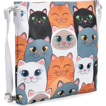 Kabelka Kabelka značky Indee, barevné kočky