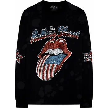 Pánská móda Rolling Stones tričko dlouhý rukáv, US Tour '78 BAP, pánské XL