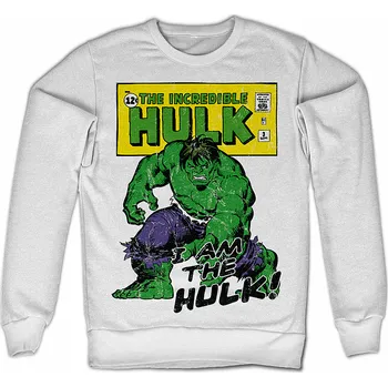 Pánská mikina The Hulk mikina, I Am The Hulk Sweatshirt White, pánská S