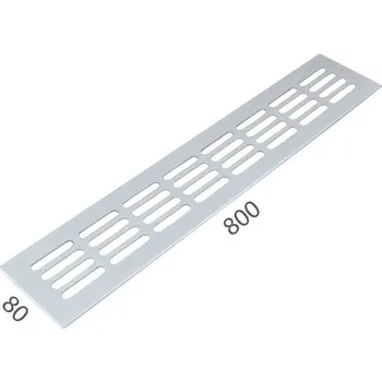Větrací mřížka SRL - ALFA větrací mřížka šířka 80 x 800 mm 80 mm, 800 mm Bílá komaxit