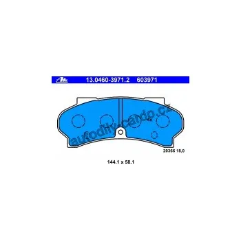 Brzdová destička Sada brzdových destiček ATE 13.0460-3971 (AT 603971) - PEUGEOT