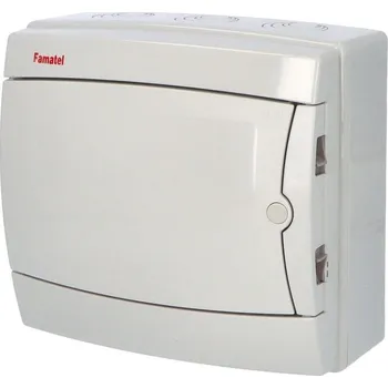 Rozvaděč FAMATEL Rozvodnice ACQUA 3908 IP65, 8mod., na omítku, neprůhl. dveře, 215x235x110mm 3908