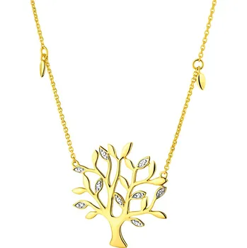 Náhrdelník Náhrdelník ze žlutého zlata s diamanty - strom - 0,01 ct - ryzost 585 - 110.687