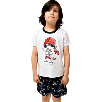 Chlapecké pyžamo Chlapecké pyžamo ITALIAN FASHION KASTOS světlá melanž/print tmavě modrá 146/152 0