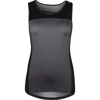cyklistický dres dres FORCE CROSS LADY bez rukávů, šedo-černý Velikost: XS + Výměna dárku do konce ledna 2026