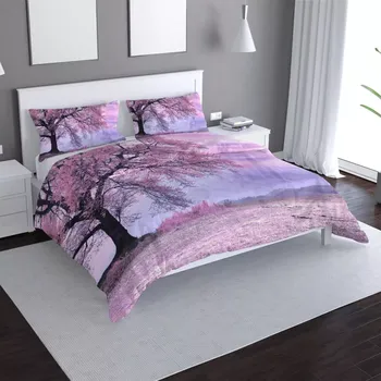 Povlečení Saténové povlečení Růžový strom - Sablio - 140x200 / 90x70