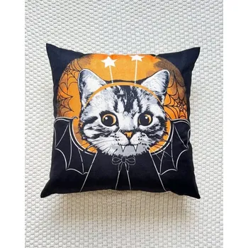 Dekorativní polštářek Polštář " Kočka s dýní"