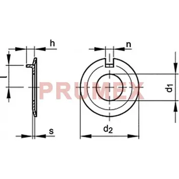 Matice Podložka pojistná s nosem DIN 432 M16 / 17,0