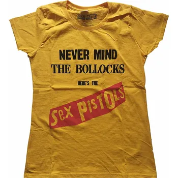 Sex Pistols tričko, Never Mind the Bollocks Original Album Yellow, dámské XL