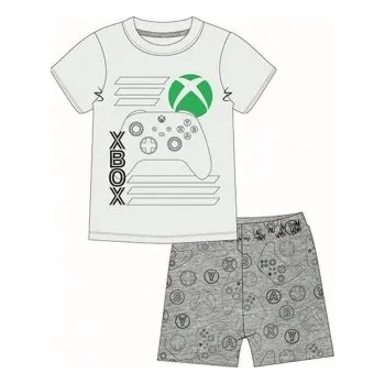 Chlapecké pyžamo Fashion UK - Dětské bavlněné letní pyžamo XBOX konzole - bílé 116