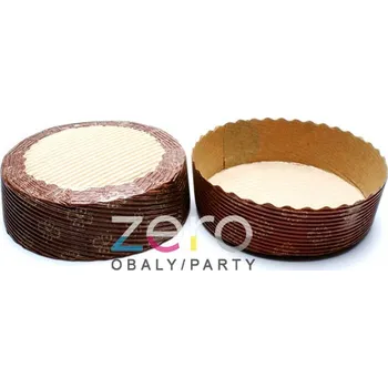 Nádoba na pečení Forma papírová na pečení 100x30 mm (5 ks) - hnědá s tiskem