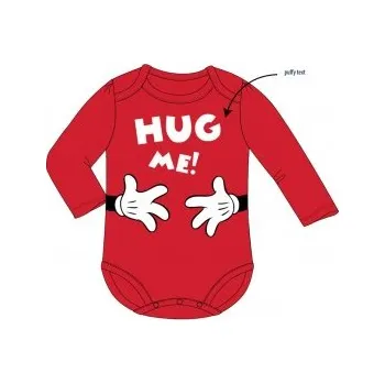 Kojenecký body E plus M - Kojenecké / dívčí body / tričko s dlouhým rukávem Minnie Mouse - Disney - červené 80