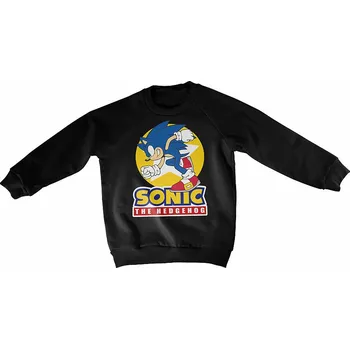 Karnevalový kostým Sonic The Hedgehog mikina, Fast Sonic The Hedgehog Black, dětská M velikost M věk (8 let)