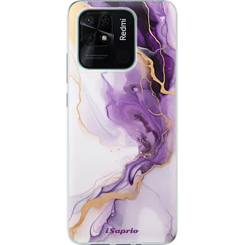 Pouzdro na mobilní telefon Odolné silikonové pouzdro iSaprio - Purple Gold Marble - Xiaomi Redmi 10C