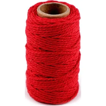 Příze Bavlněná šňůra Ø2 mm 3 červená