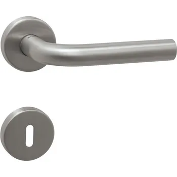 Dveřní kování TI - MONA - R 2001 klika/klika, bez spodní rozety BN - Broušená nerez (16)