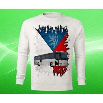 Pánská móda mikina s potiskem IVECO dámská XXL (mikina s autobusem )