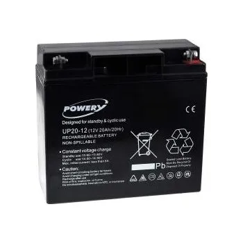 Záložní baterie Akumulátor UP20-12 12V 20Ah (nahrazuje 18Ah) - Powery 20Ah