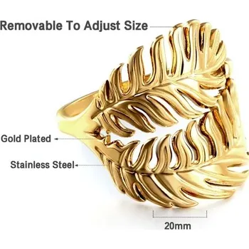 Prsten Nerezový minimalistický prsten ve zlaté barvě - 263G