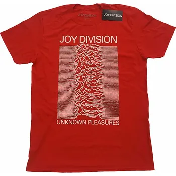 Pánské tričko Joy Division tričko, Unknown Pleasures White On Red, pánské L