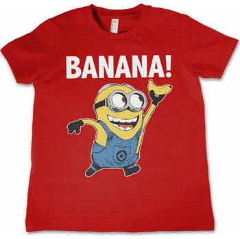Karnevalový kostým Despicable Me tričko, Banana! Kids Red, dětské XL velikost XL věk (12 let)