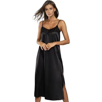 Dámská noční košile Noční košile ITALIAN FASHION DOTYK dlouhé černá L 0