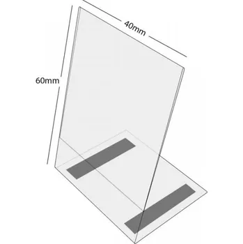 Plastový stojánek L 60 x 40 na výšku antireflexní s magnetem 60 x 40 na výšku antireflexní s magnetem - 1 ks