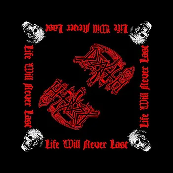 Šátek Death šátek, Life Will Never Last 55 x 55cm